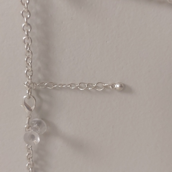 Silvertone Clear Rhinestone Snake Pendant Long Necklace - Picture 17 of 17